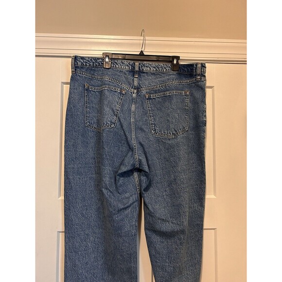Abercrombie & Fitch Jeans Women The Loose High Rise Blue Denim Size 34/18L Plus - Picture 3 of 4